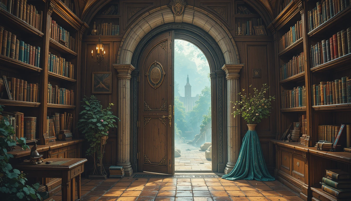 Fantasy Adventure Story: The Secret Door Behind the Library
